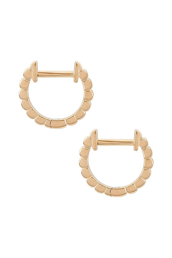 view 2 of 4 BOUCLES D'OREILLES ANNEAUX CANNELÉS in 14k Yellow Gold