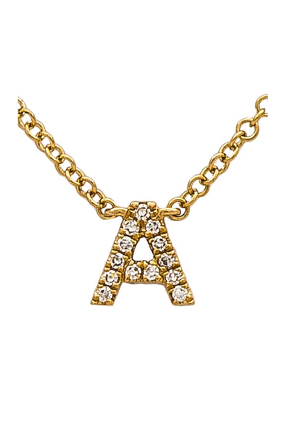 view 2 of 3 Diamond Initial Necklace in 14k Yellow Gold