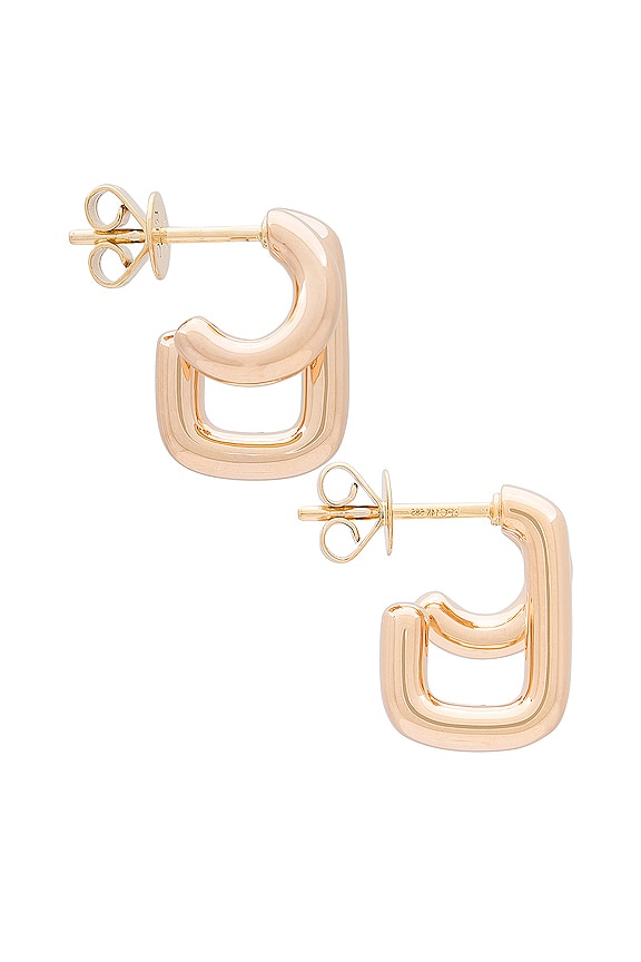 view 2 of 4 BOUCLES D'OREILLES ANNEAUX JUMBO DOUBLE GOLD in Yellow