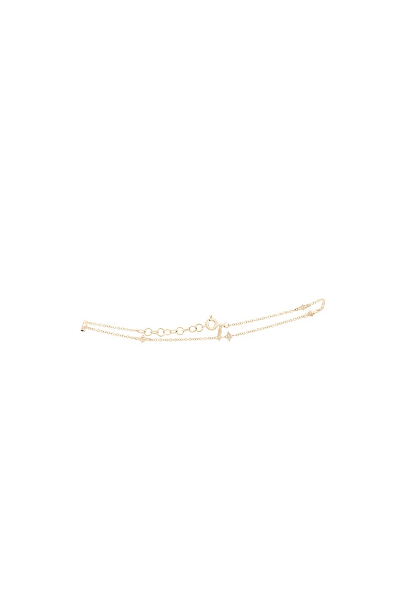 view 2 of 3 Multi Diamond Sparkle Anklet in Yellow Gold