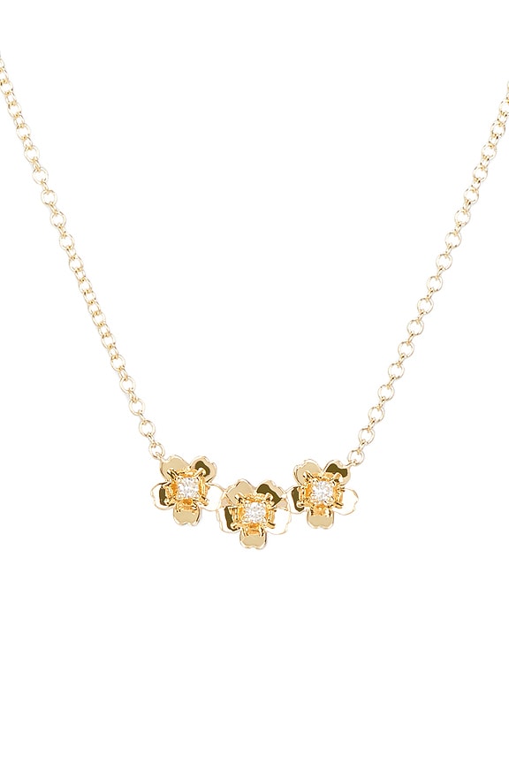 view 2 of 3 Mini Cherry Blossom Necklace in Gold