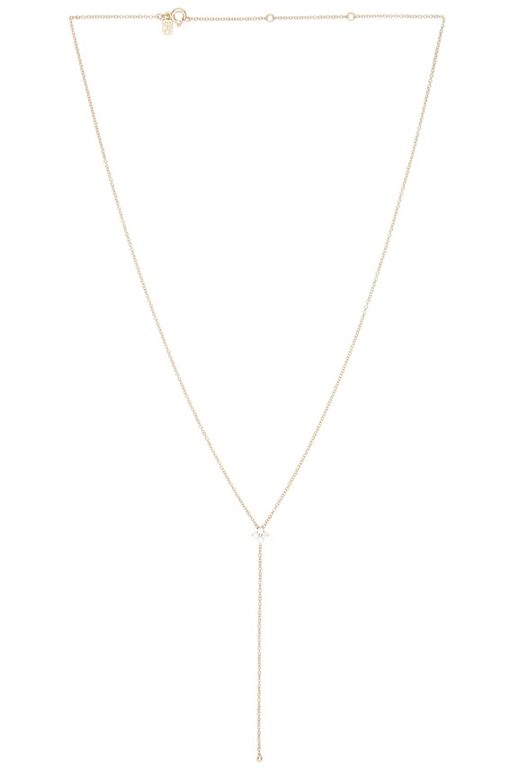 view 1 of 3 Diamond Fleur Lariat in Yellow Gold