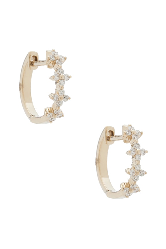 view 1 of 3 PENDIENTES HUGGIE DIAMOND in Yellow Gold