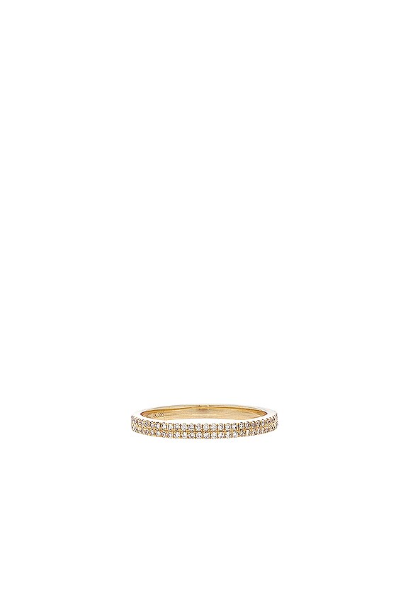 view 2 of 4 Double Diamond Eternity Band Ring in 14k Gold