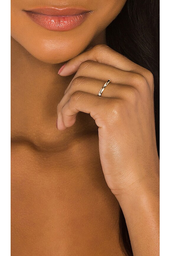 view 1 of 4 3 White Diamond Stack Ring in Gold