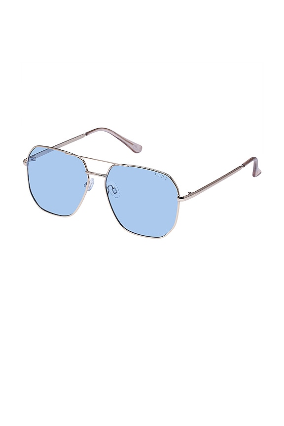 view 2 of 2 Corvus Sunglasses in Gold & Sky Blue Tint