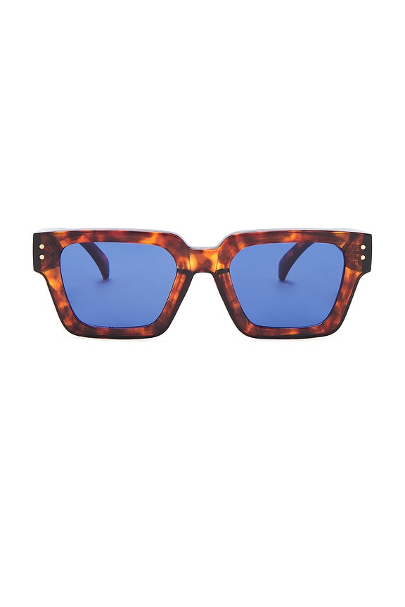 view 1 of 3 LUNETTES DE SOLEIL TRANSIT in Rich Amber Tort & Navy Mono