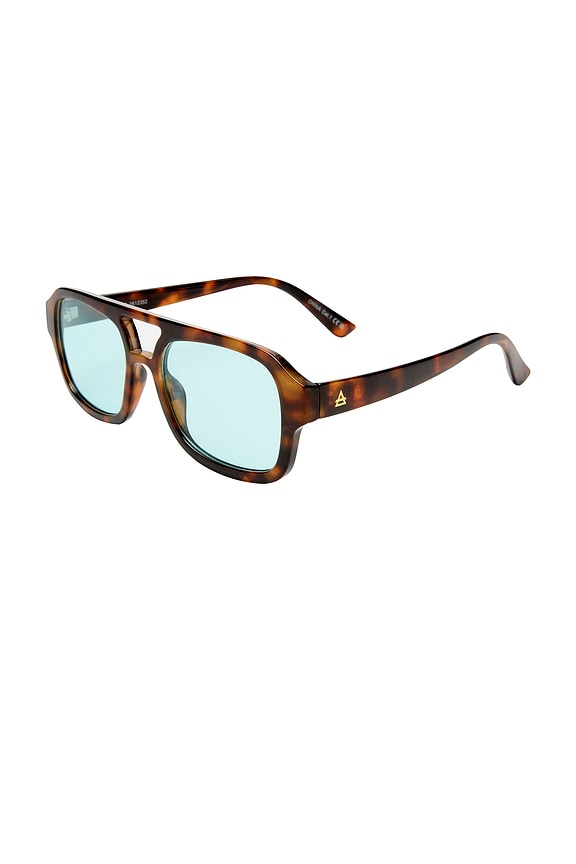 view 2 of 3 Aquarius Sunglasses in Havana & Turquoise Tint