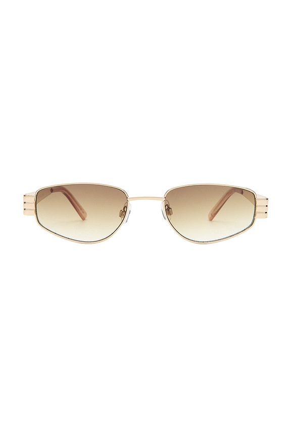 view 1 of 2 LUNETTES DE SOLEIL CLOUDFARE in Gold, Sand, & Brown Gradient Tint