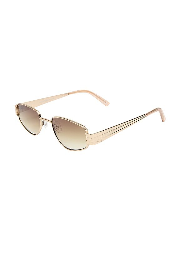 view 2 of 2 LUNETTES DE SOLEIL CLOUDFARE in Gold, Sand, & Brown Gradient Tint