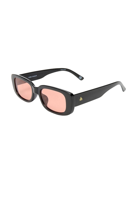view 2 of 3 Ceres Sunglasses in Black & Cinnamon Tint
