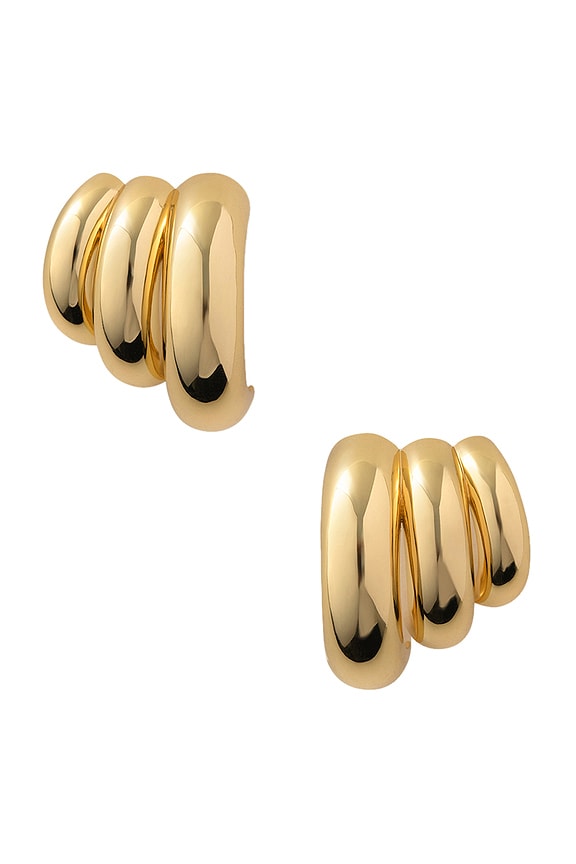 view 1 of 3 Tripla Hoop Earrings in Gold
