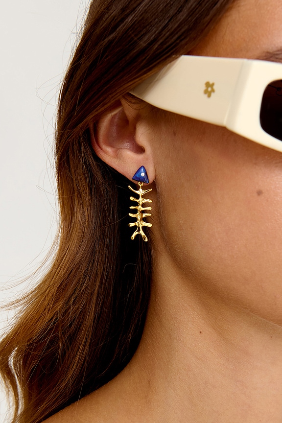 view 2 of 3 Pescado Earrings in Gold Plated