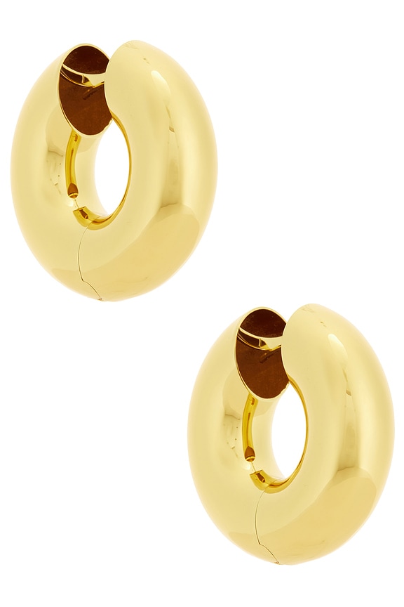 view 1 of 3 Jumbo Devon Hoop Earrings in Gold
