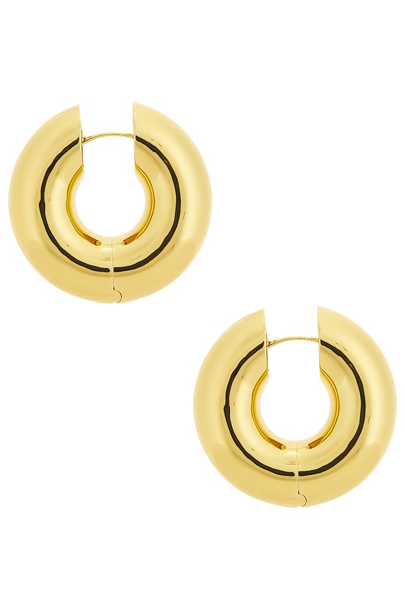 view 2 of 3 Jumbo Devon Hoop Earrings in Gold
