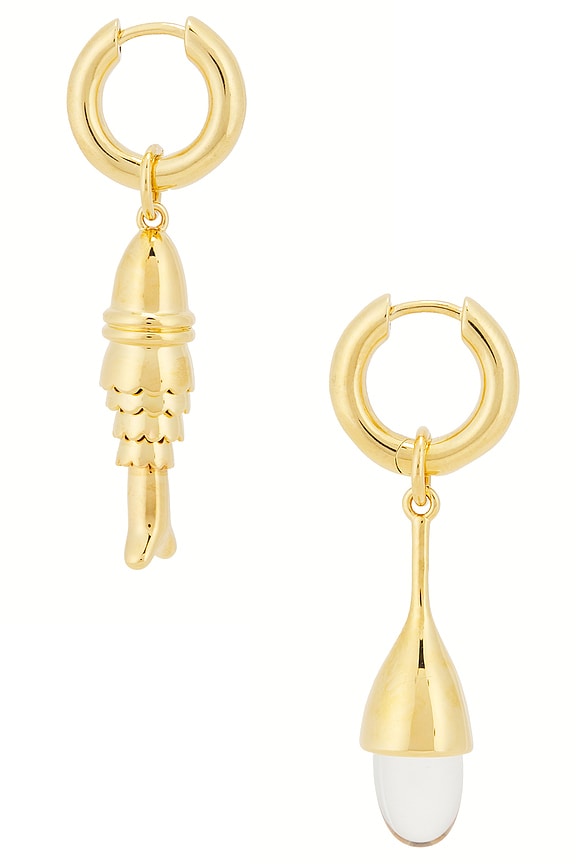 view 2 of 3 Costa Earrings in Gold
