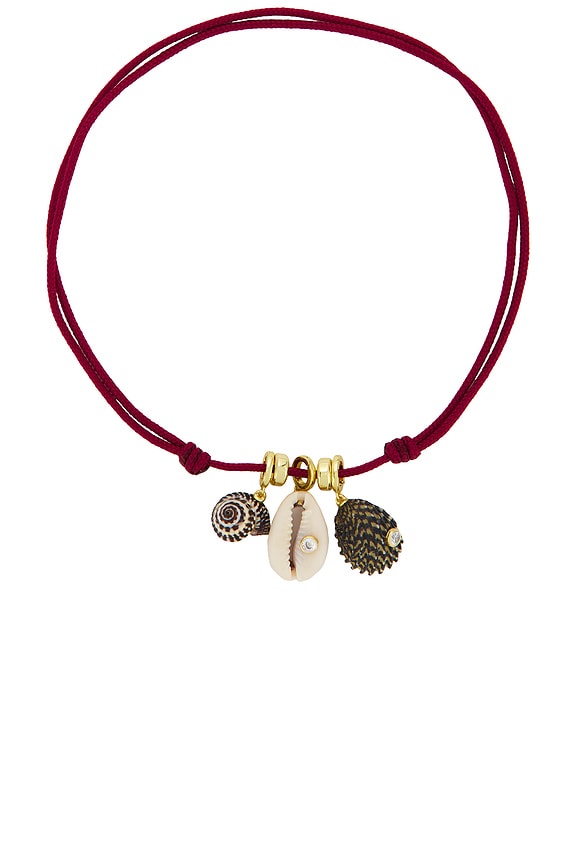 view 1 of 3 Drift Necklace in Burgundy in Burgandy