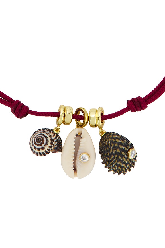 view 2 of 3 Drift Necklace in Burgundy in Burgandy