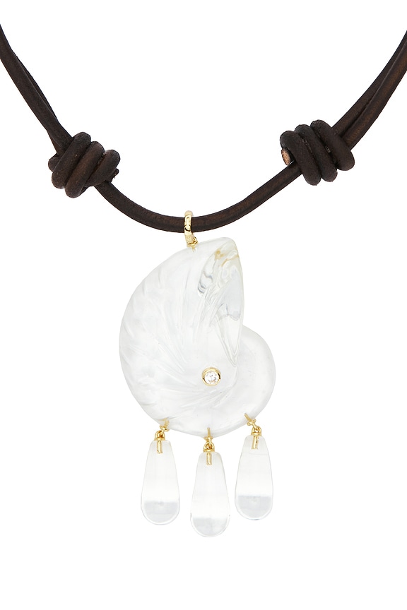 view 2 of 3 Cova Necklace in Brown & Clear