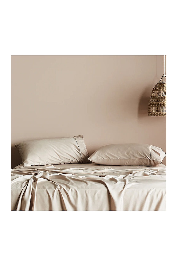 view 2 of 2 Standard Signature Sateen Pillowcase Set in Sand