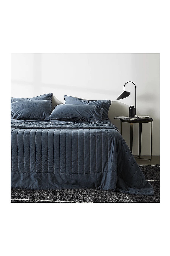 view 2 of 4 King/Cal King Linen+ Coverlet in Ink