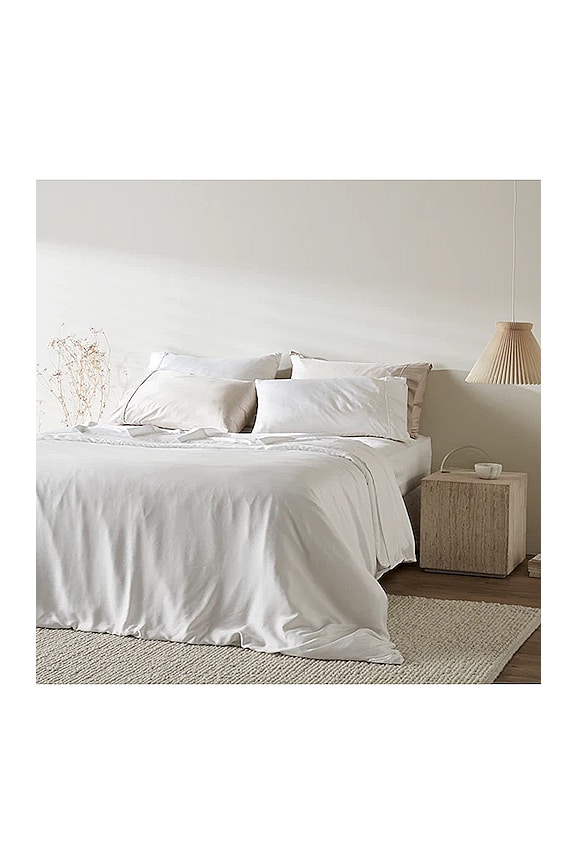 view 2 of 4 Twin Sateen Solid Duvet Cover in Cloud