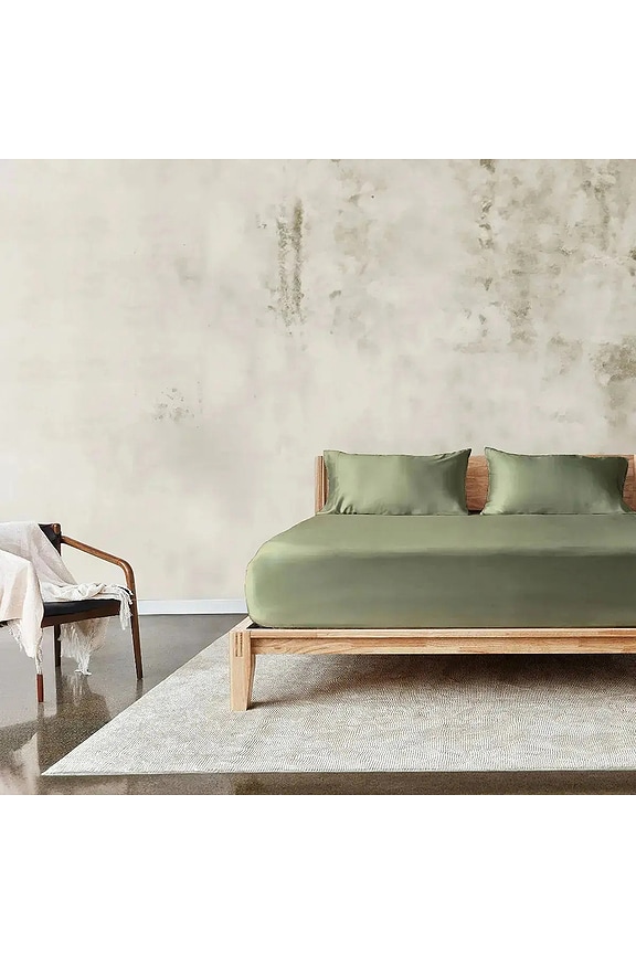 view 2 of 3 King Luxe Cleanbamboo Sateen+ Sheet Set in Fern