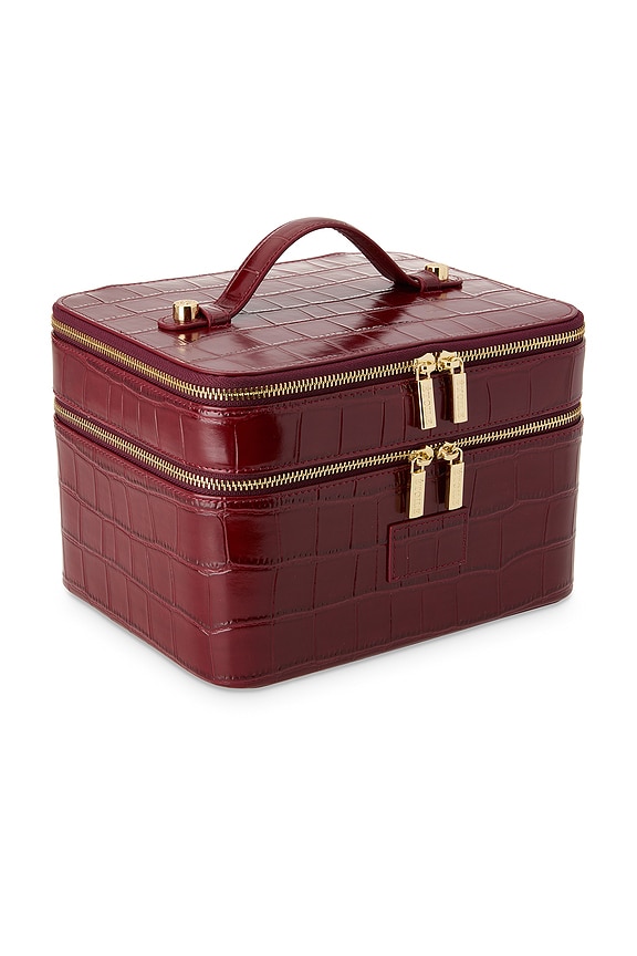view 2 of 6 x REVOLVE Duo Vanity Case in Burgundy Croc
