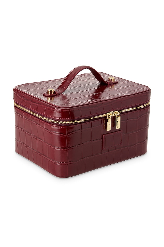 view 2 of 4 NECESER DE MAQUILLAJE VANITY CASE in Burgundy Croc