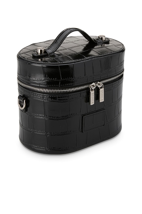 view 2 of 7 Oval Toiletry Case in Noir Croc