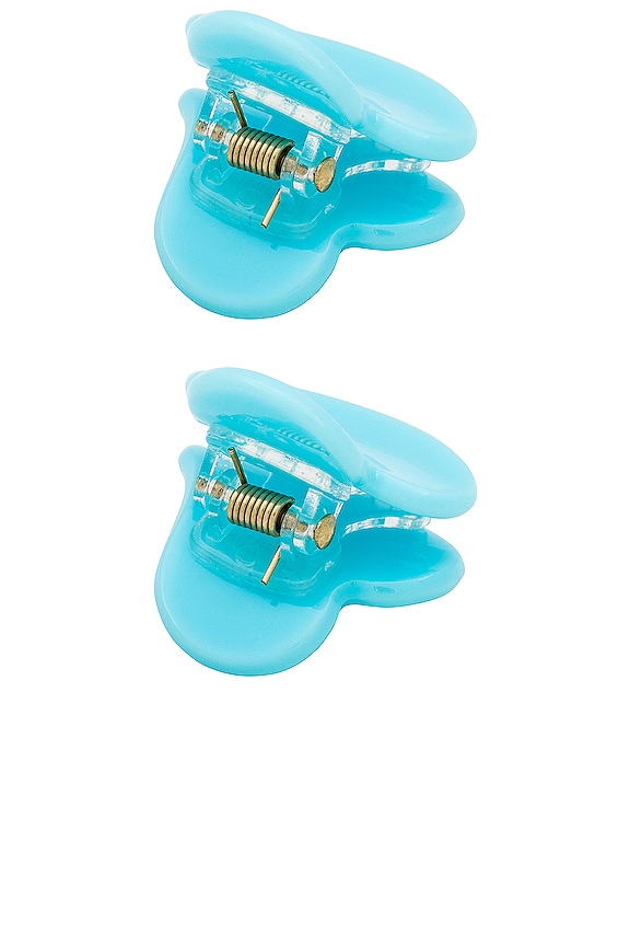 view 2 of 2 LOT DE PINCES À CHEVEUX BABY HEART in Aqua Love