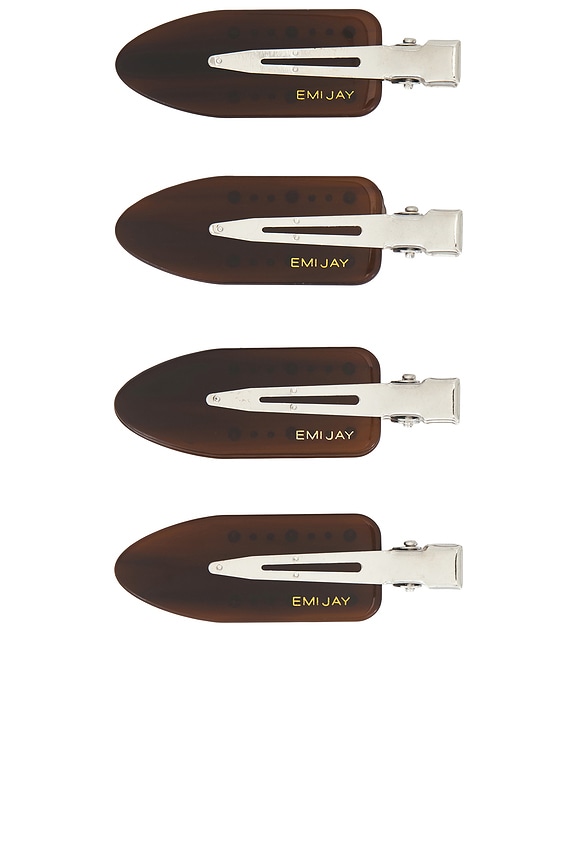 view 2 of 2 Popstar Clips Set in Amber Glow