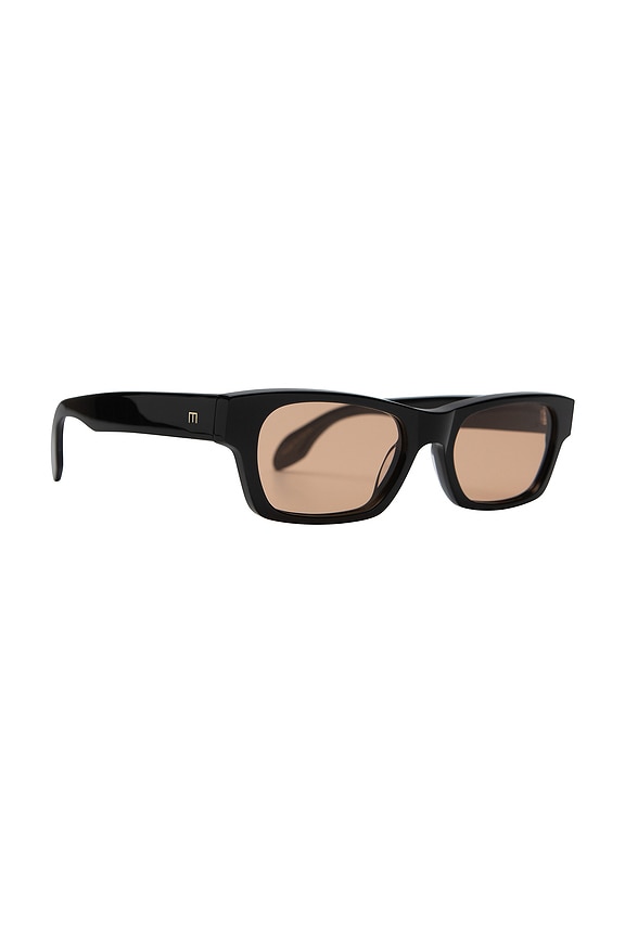 view 2 of 3 Alix Sunglasses in Gloss Black Amber Lens