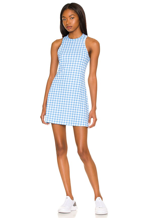 view 1 of 3 VESTIDO SKATER RIB in Bonnie Blue Gingham