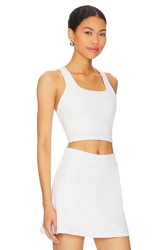 view 2 of 4 ONE MORE TIME クロップタンクトップ in White Leopard