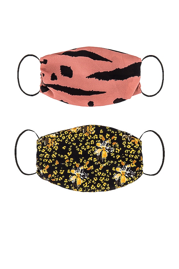 view 2 of 4 Face Mask Set in Animal & Floral