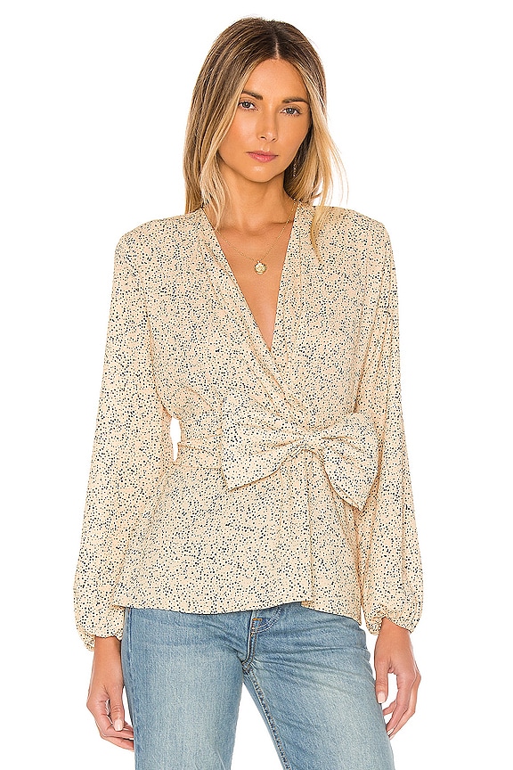 view 1 of 5 Esme Blouse in Nude & Black Dot