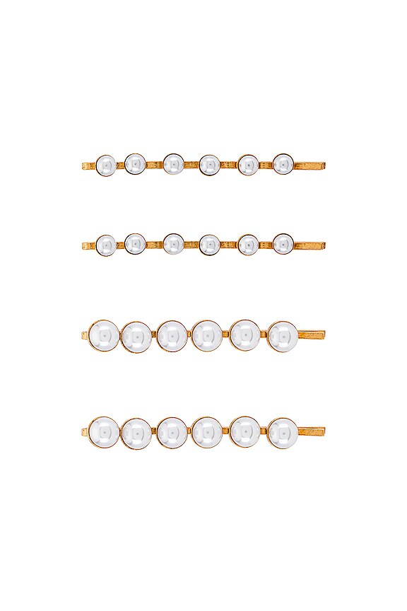 view 2 of 3 Gaston Barrettes in Pearl