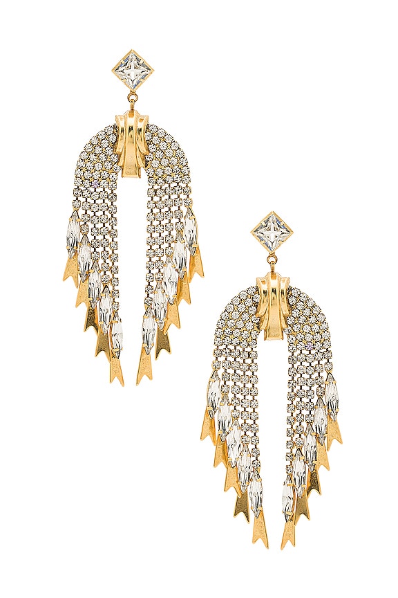 view 2 of 3 PIXIE 귀걸이 in Golden Crystal