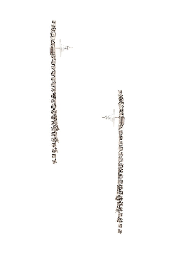 view 2 of 3 Crystal Fringe Earring in Silver