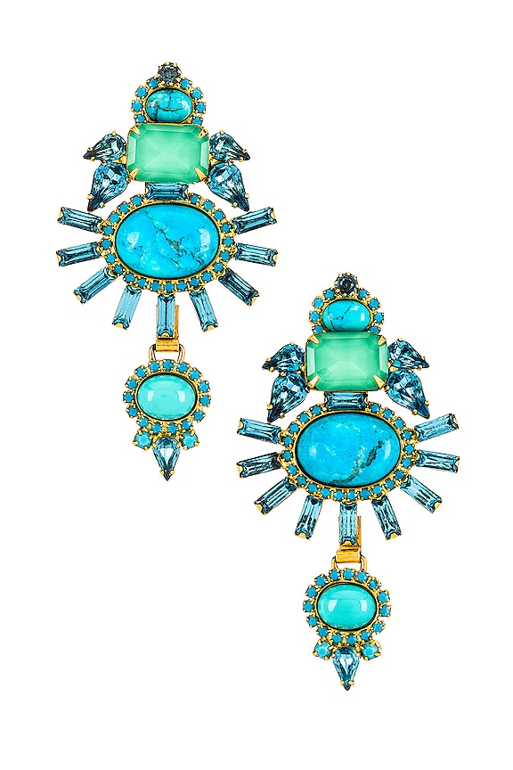 view 2 of 3 Henning Earrings in Turquoise