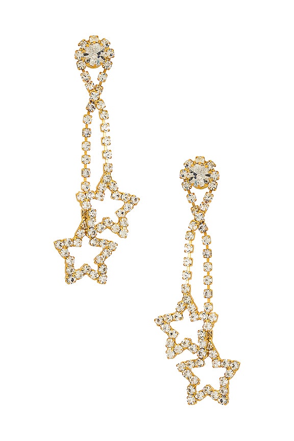 view 1 of 3 BOUCLES D'OREILLES PENDANTES LARK in Crystal