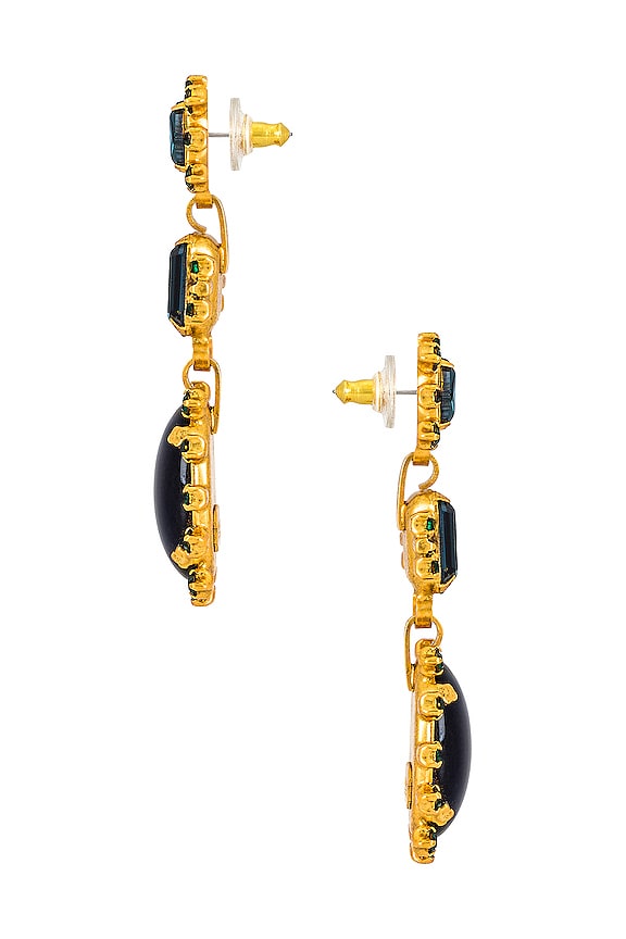 view 2 of 2 Amara Earring in Emerald Navy