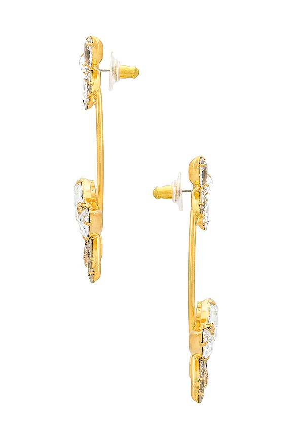 view 2 of 2 PENDIENTES DAPHNE in Crystal