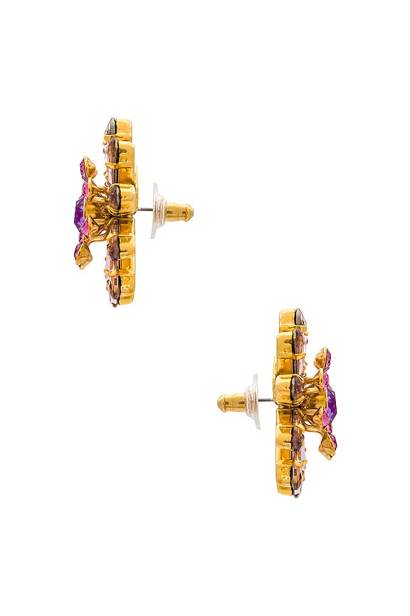 view 2 of 2 PENDIENTES CLOVER in Pink