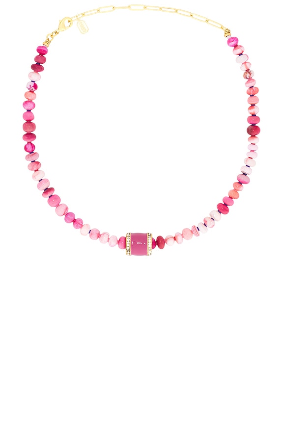 view 1 of 2 COLLAR CON COLGANTE DE CUENTAS CHROMA in Electric Pink