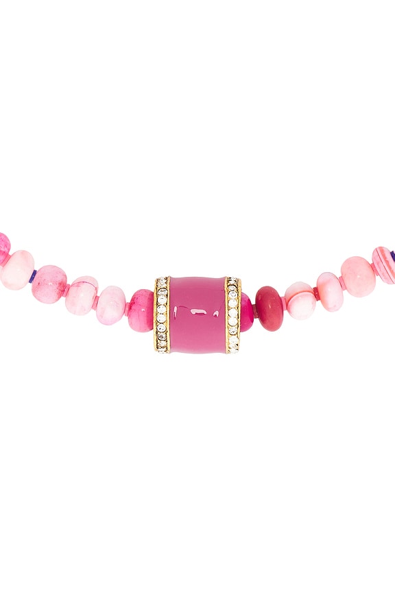 view 2 of 2 COLLAR CON COLGANTE DE CUENTAS CHROMA in Electric Pink
