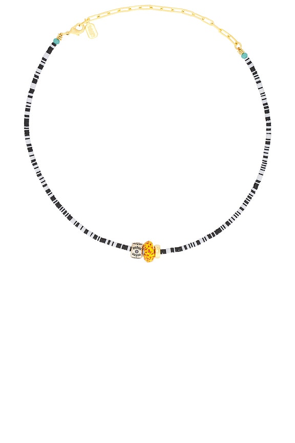 view 1 of 2 COLLAR CON COLGANTE DE CUENTAS PETITE REMI in Black & White