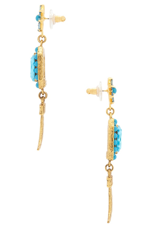 view 2 of 2 PENDIENTES LARGOS PETRA in Blue