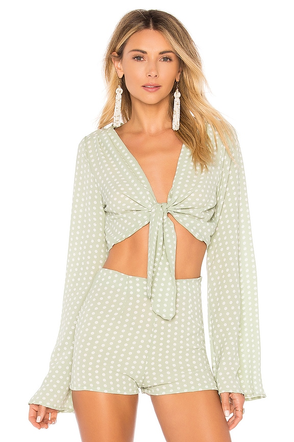 view 1 of 4 TOP CROPPED DAISY in Polka Dot